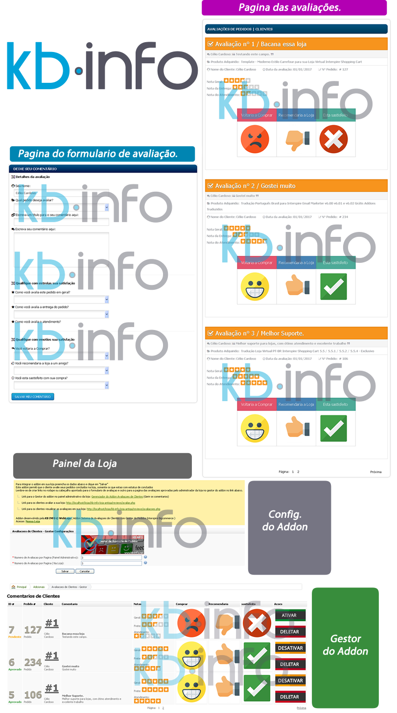 Addon Sistema de Avaliações de Clientes Gestor de Pedidos V2